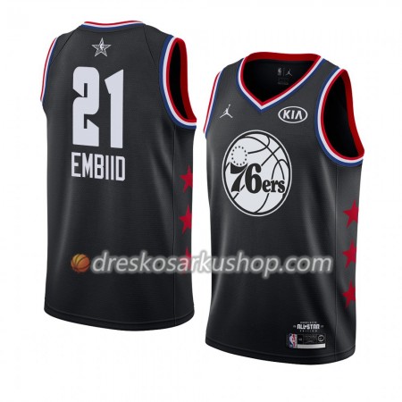 Muški NBA Dres Philadelphia 76ers Joel Embiid 21 2019 All-Star Jordan Brand Crna Swingman